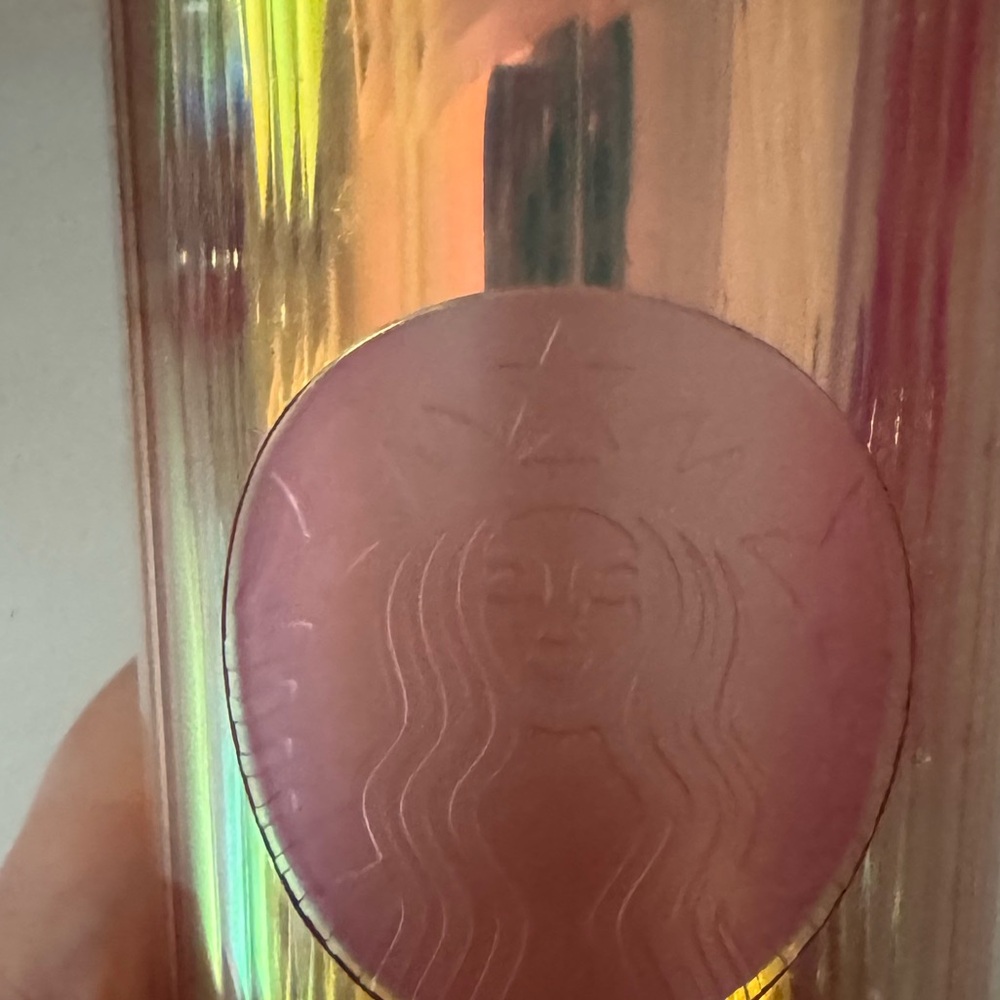 Starbucks rose gold kaleidoscope venti tumbler with straw - Picture 2 of 4